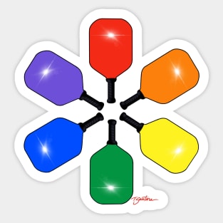 Rainbow Paddles (front only) Sticker